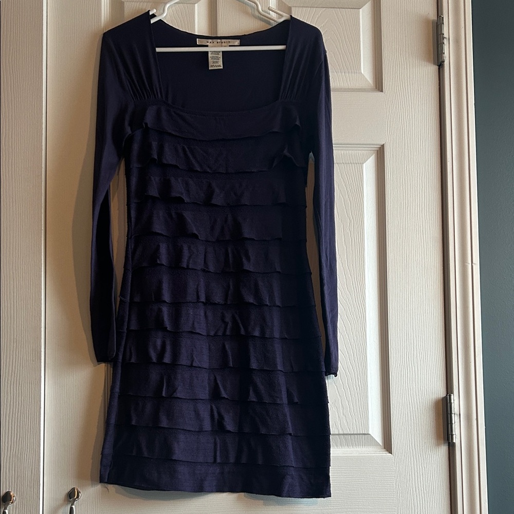 Elegant Purple Long Sleeve Dress